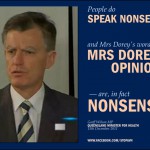 #StopAVN sends Meryl Dorey a message at Woodford: Vaccination Saves Lives